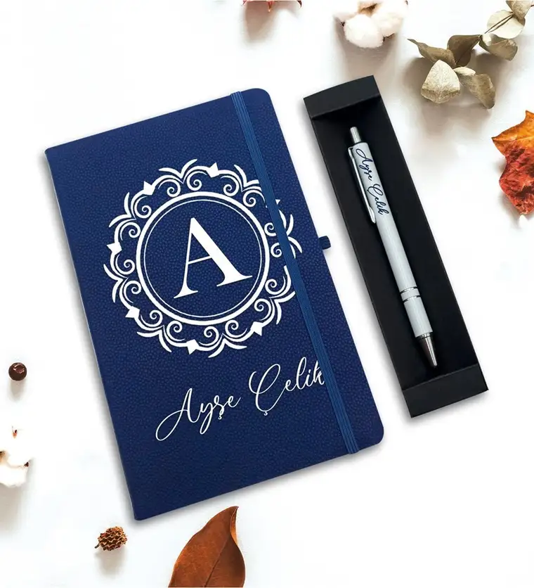 Bartın Kişiye Özel Defter & Kalem Hediye Seti (Mavi) Siparişi