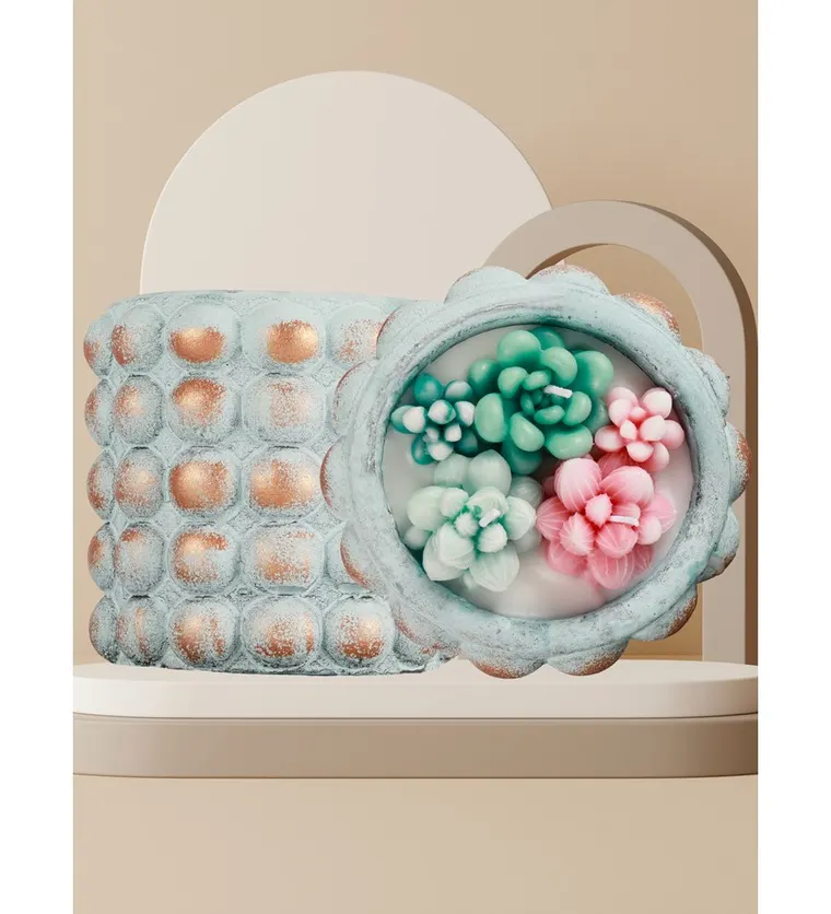 Doğal Soya Wax Sweet Candy Serisi Mix Sukulent Dekoratif Mum - Erzincan çiçek siparişi