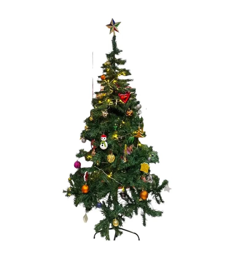 Yılbaşı Cam Ağaçı Objeli ve Işıklı 1.80cm - Adana çiçek siparişi